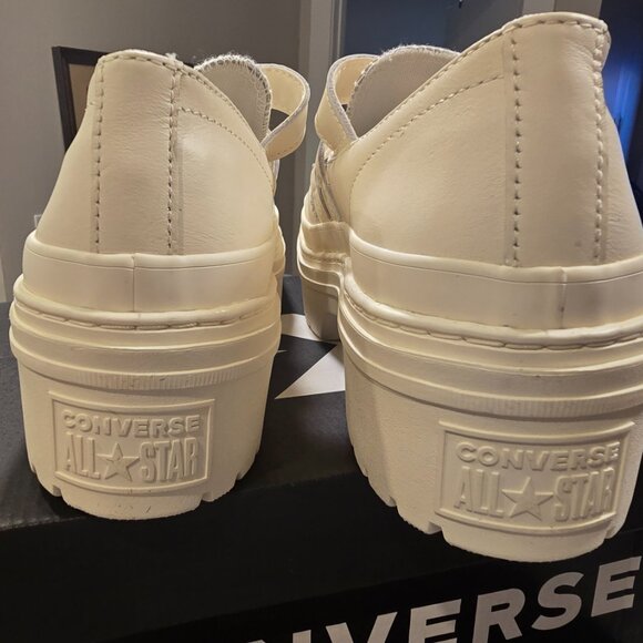 CONVERSE Chuck Taylor All Star Lugged Heel Mary Jane Platform Leather SZ 7.5 NEW - Picture 6 of 13
